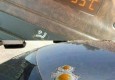 پختن تخم مرغ با دمای 53 درجه ای هوا بر روی سقف ماشین/ از روزه داری زیر چتر گرما تا دستان تاول زده رانندگان در راسک