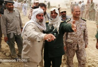 گزارش تصویری/سیل بند حفاظتی سپاه سیلاب سیستان را مهار کرد